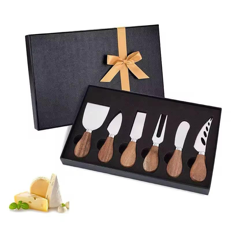 High Quality Acacia Wood Handle Cheese Knife Set