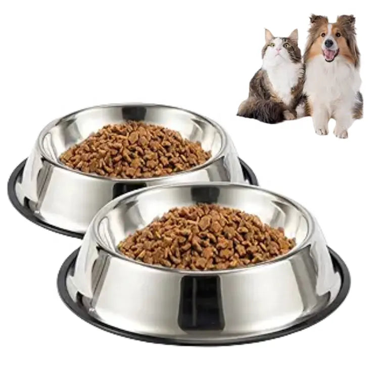 Stainless Steel Pet Bowls With Non Slip Mat