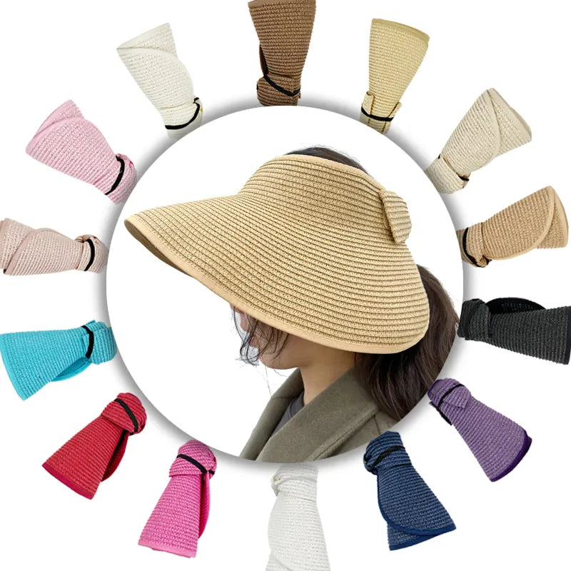 Adjustable Summer Foldable Straw Hat