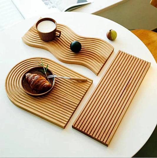 Ripple Beech Wooden Serving Trays