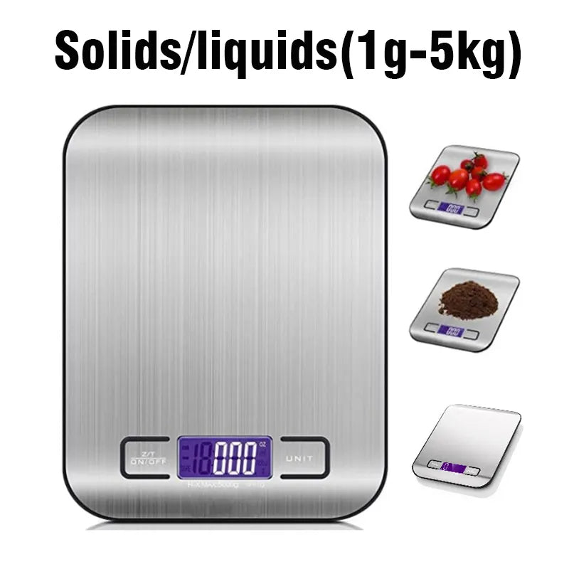 Rechargeable Stainless Steel Household  Kitchen Scale