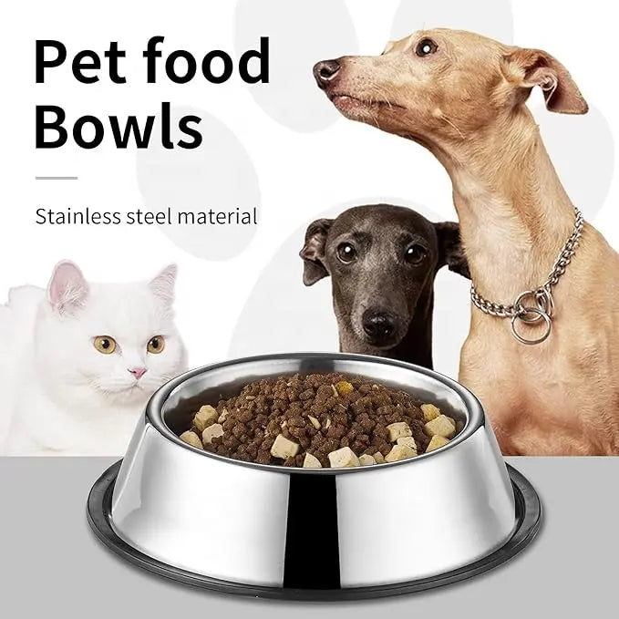 Stainless Steel Pet Bowls With Non Slip Mat