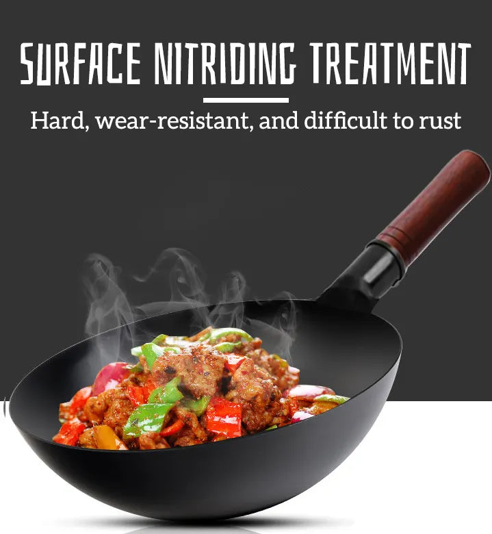 Wok No-Oily Non-Rusting Non-Stick Non-Cating High Quality Cooking Pan