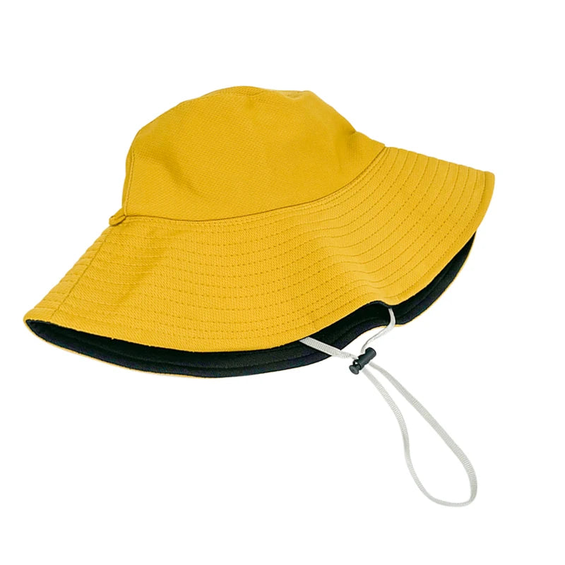 Oversized Reversible Bucket Hat With String