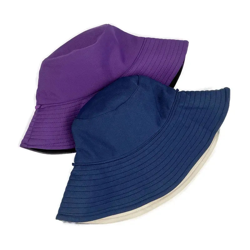 Oversized Reversible Bucket Hat With String