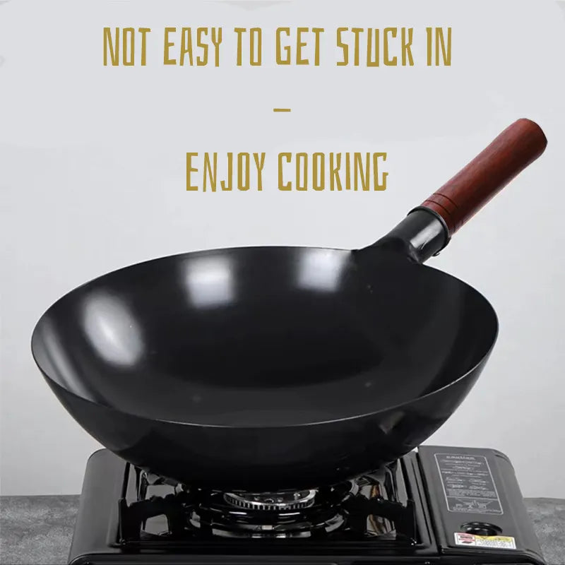 Wok No-Oily Non-Rusting Non-Stick Non-Cating High Quality Cooking Pan