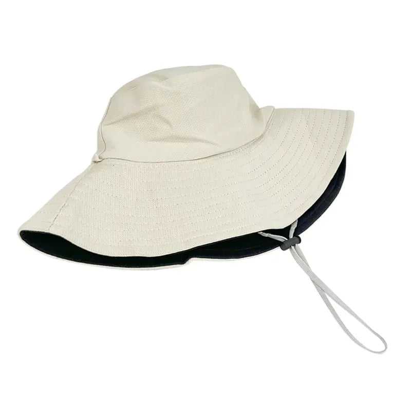 Oversized Reversible Bucket Hat With String